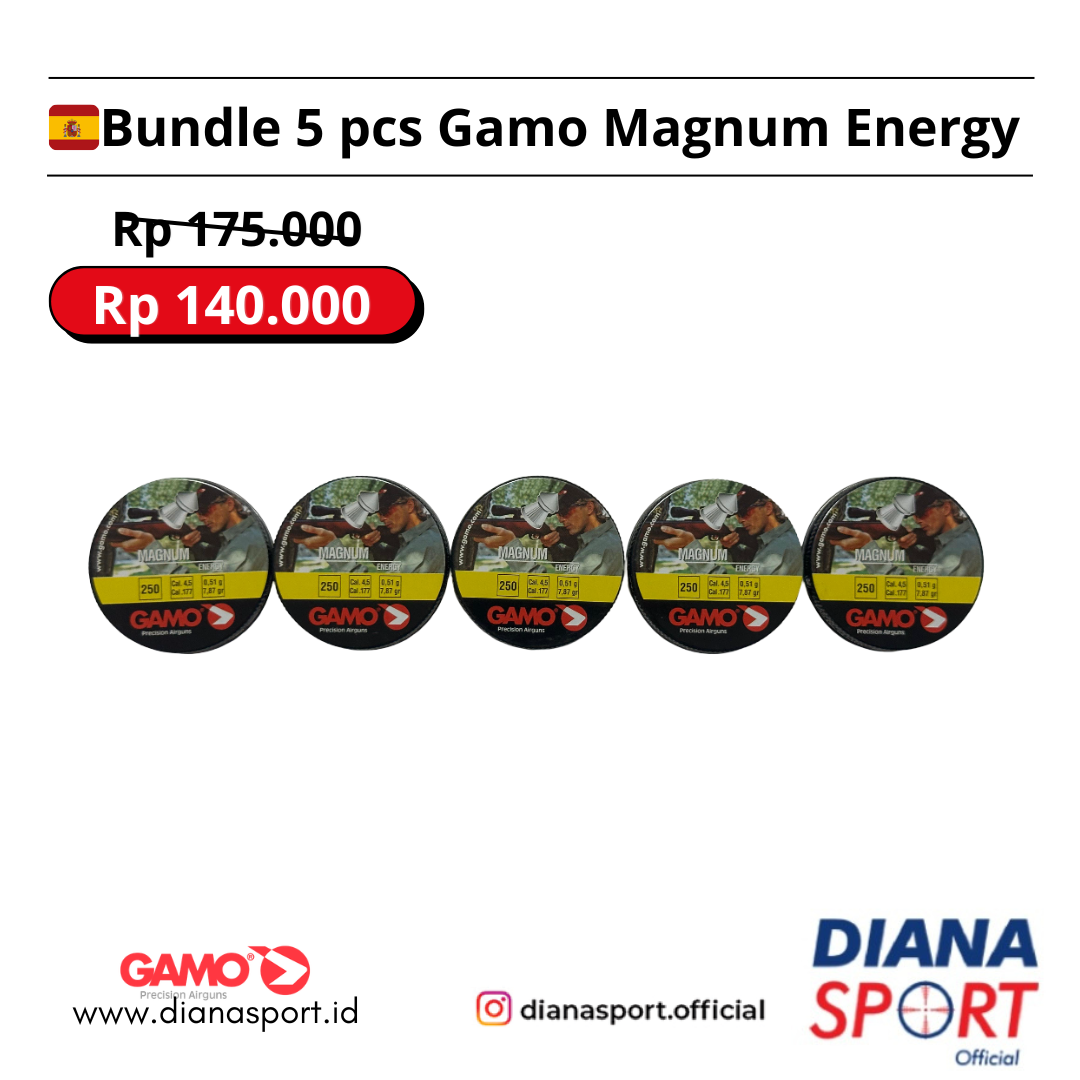  Paket Bundling 5 pcs Gamo Magnum Energy 