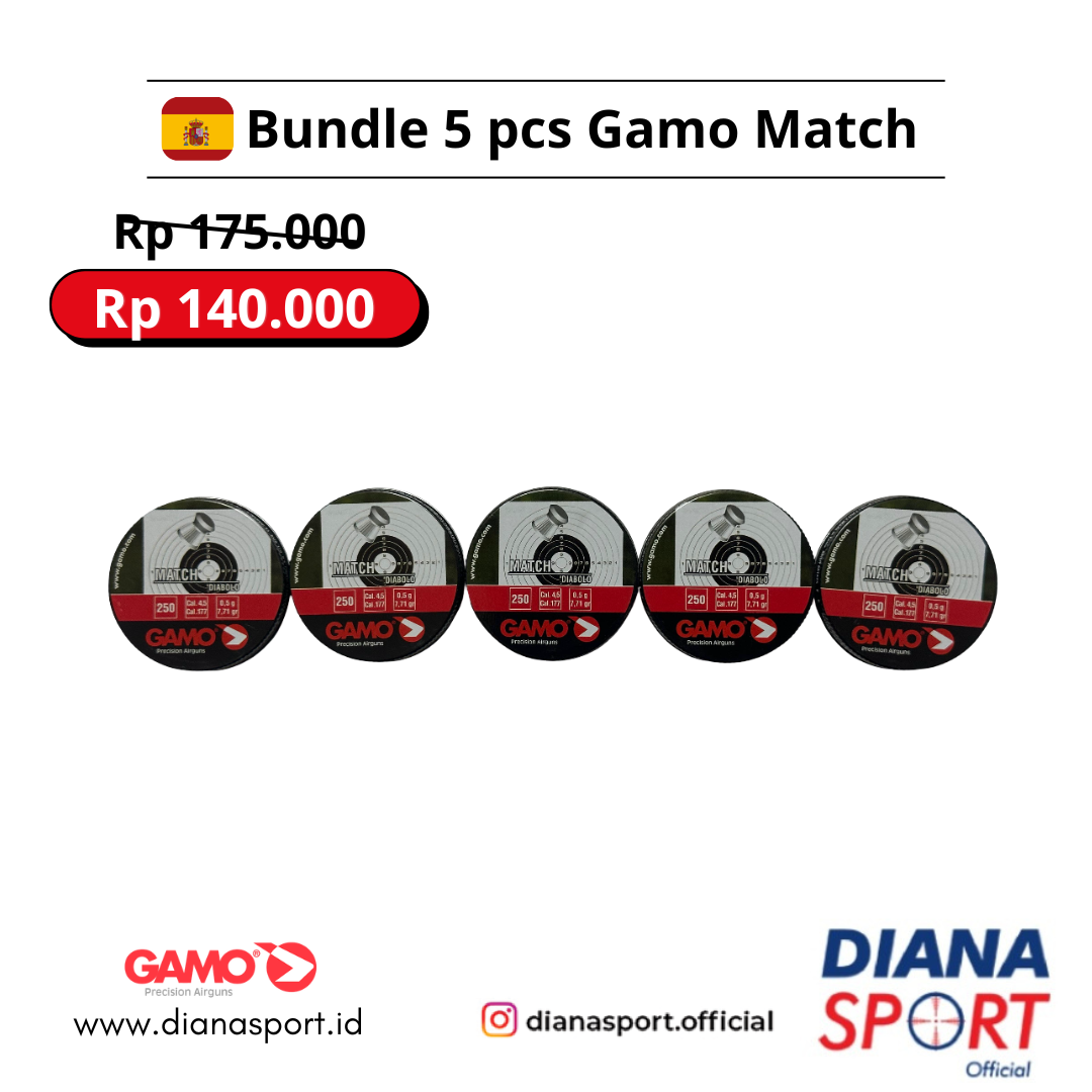 Paket Bundling 5 pcs Gamo Match 