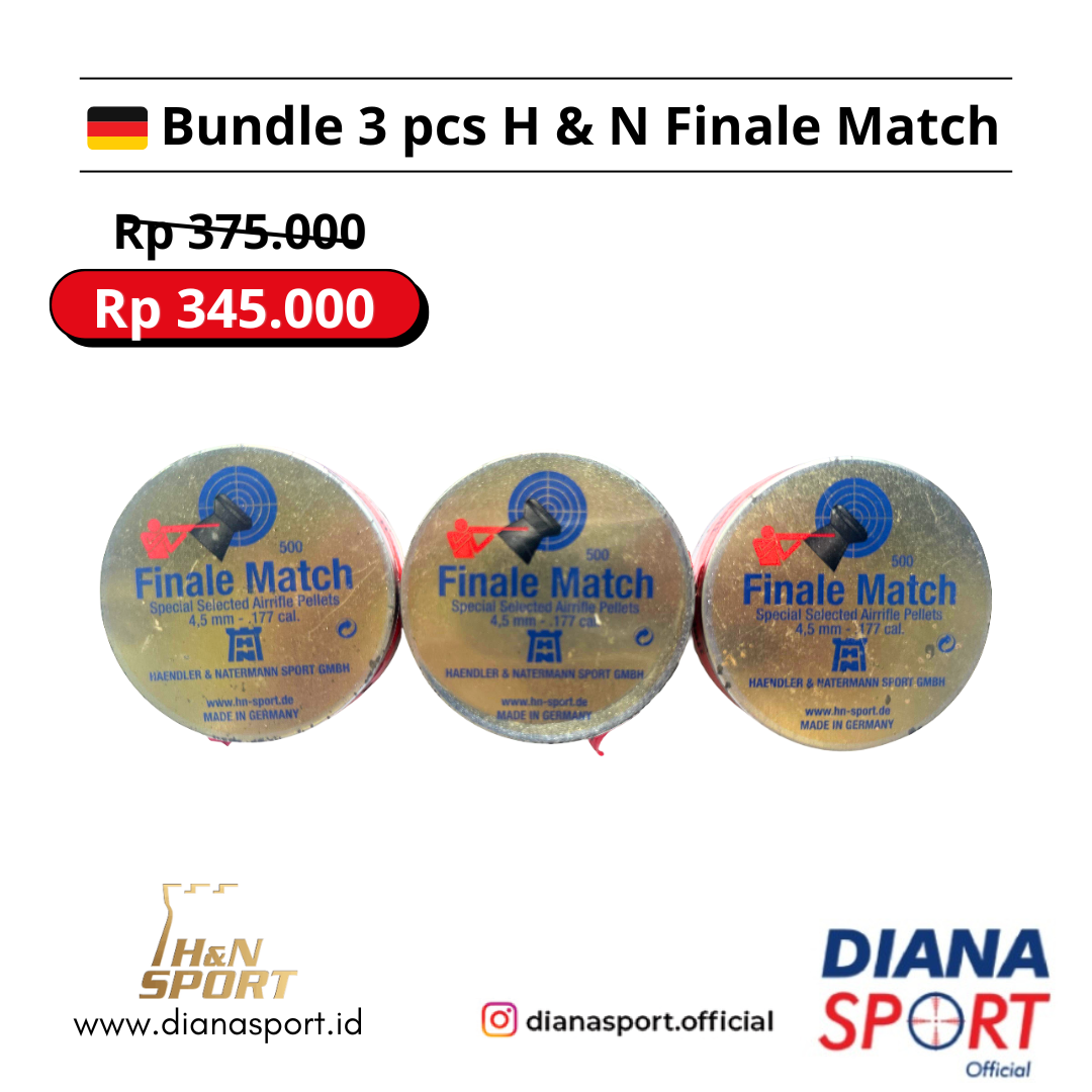 Paket Bundling 3 pcs H & N Finale Match Air Rifle 
