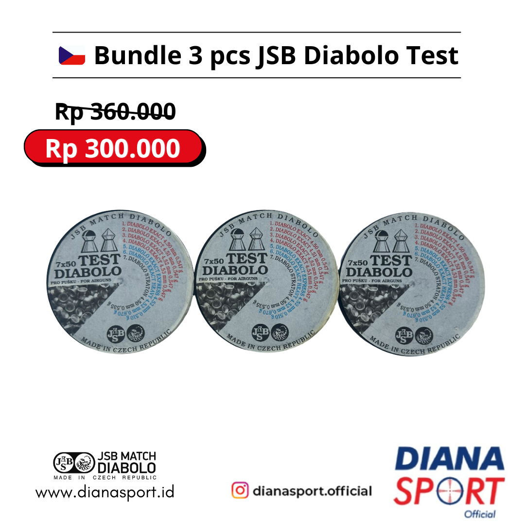 Paket Bundling 3 pcs JSB Diabolo Test 