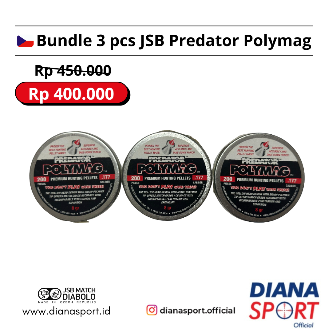 Paket Bundling 3 pcs JSB Predator Polymag 