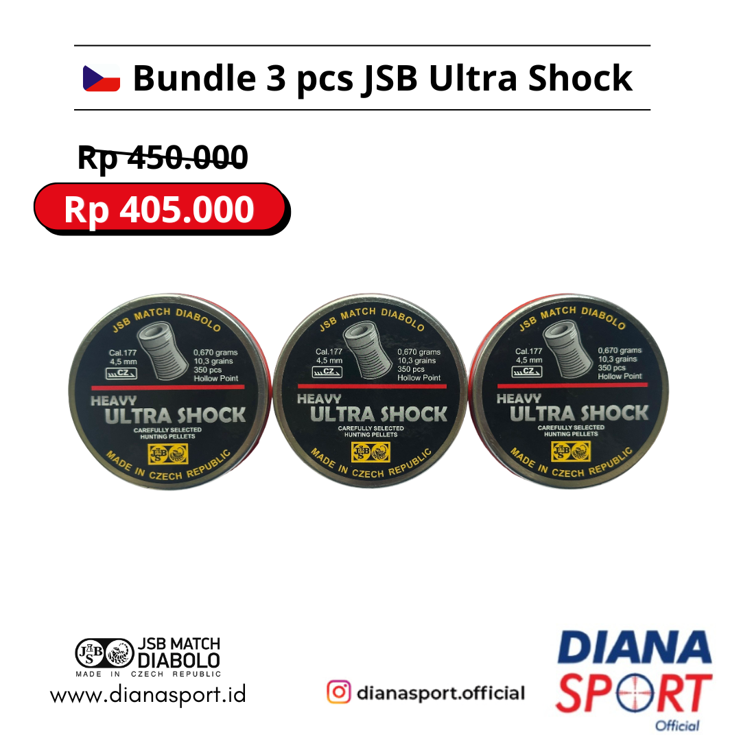 Paket Bundling 3 pcs JSB Ultra Shock 